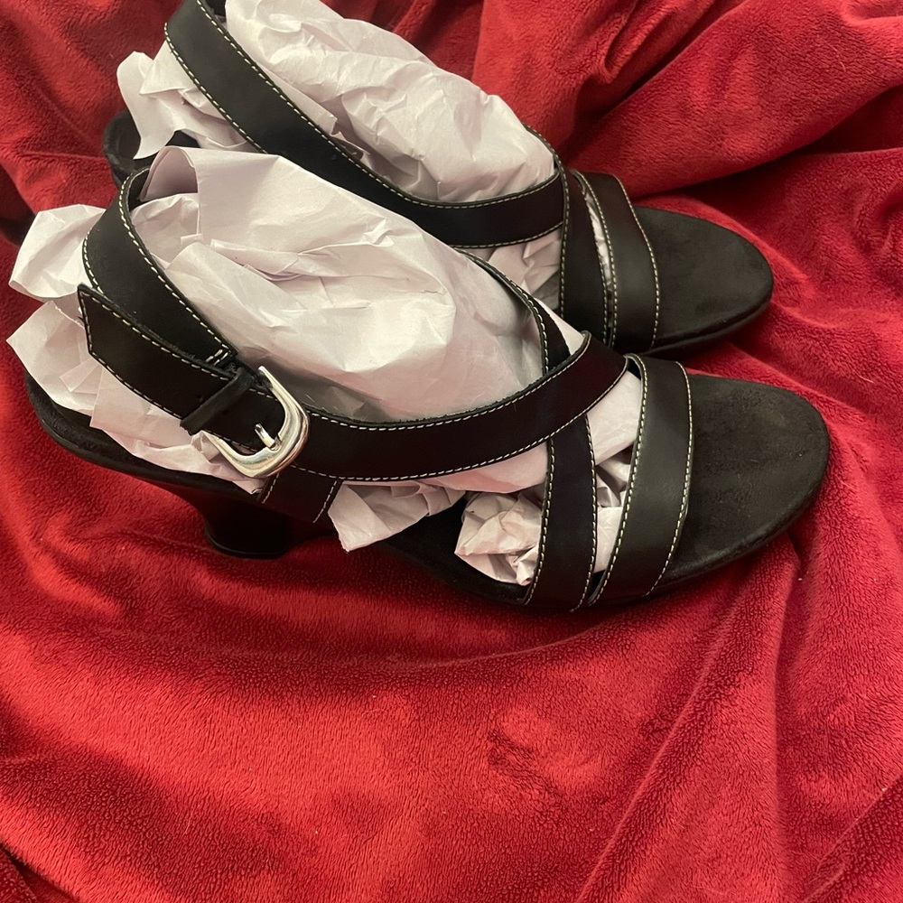 A2 By Aerosoles Black Strappy Heels